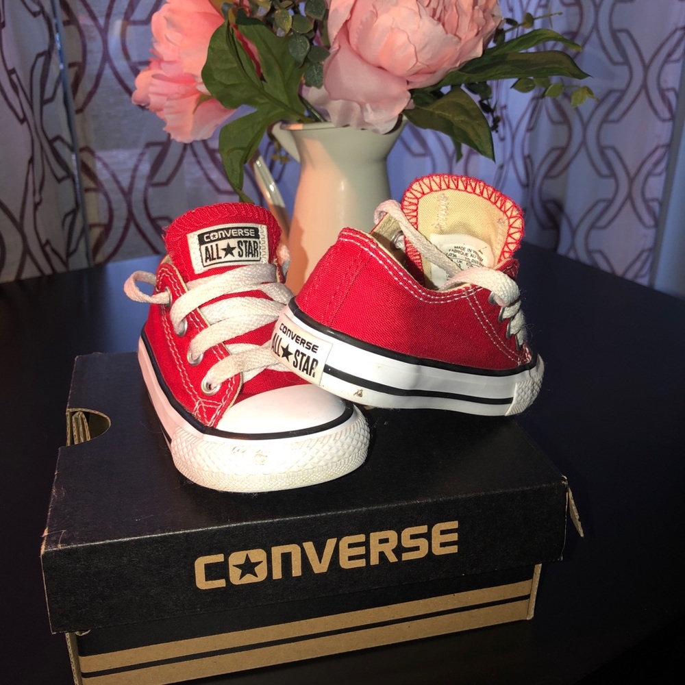 Red All Star Converse Kids Shoes - Picture 3 of 5
